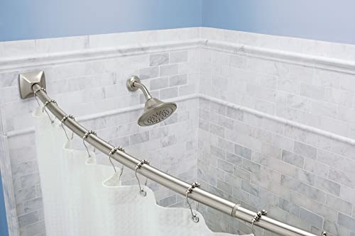 Moen Curved Shower Curtain Rod - Brushed Nickel, Adjustable 54-72 Inches
