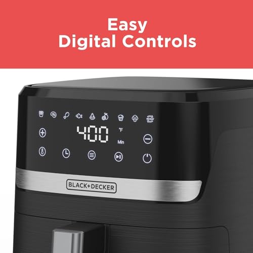 Black+Decker Purifry 8QT Digital Air Fryer - Versatile 8 Quart Countertop Appliance