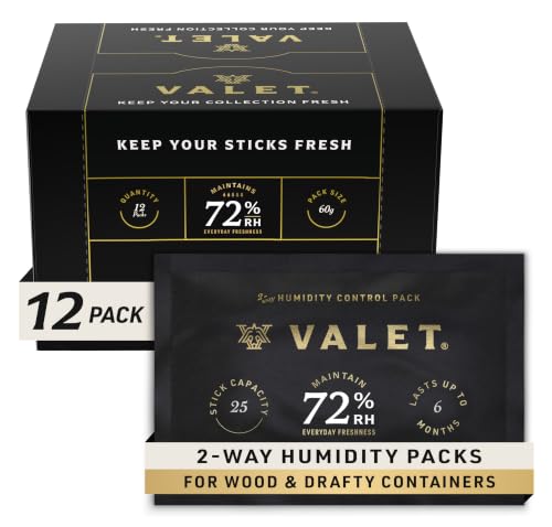 Valet 72% Two-Way Humidity Packs 12-Pack (60g) for Wood & Storage Containers - Variation of THIS listing