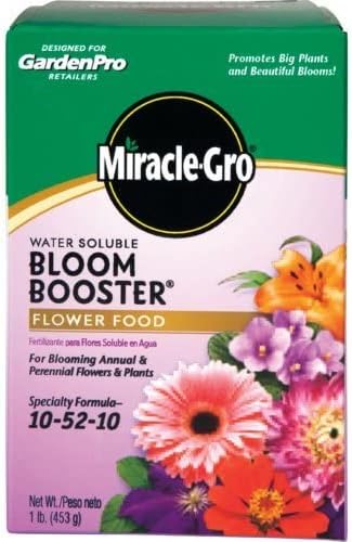 Miracle-Gro Water Soluble Bloom Booster Flower Food - 1 Pound, 10-52-10 Formula