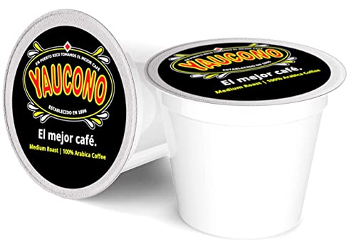 Yaucono Medium Roast Coffee Pods Pack of 72 - Keurig Compatible, Recyclable, 100% Arabica, Puerto Rican Coffee
