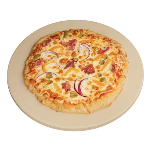 Old Stone 16-Inch Round Pizza Stone - Non-Cracking Bakeware for Pizzas Bread & Vegetables