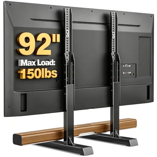 5Rcom Universal TV Stand Legs for 35-92 Inch Flat & Curved TVs, Height Adjustable up to 150lbs