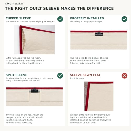 Adjustable Quilt Hanger Wall Display 35-63 Inches for Quilts & Wall Hangings