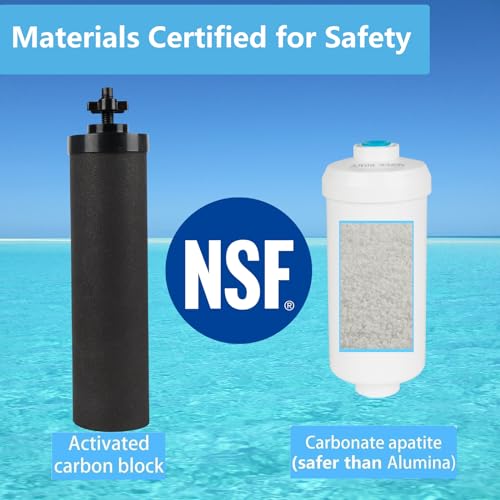 Water Filter Replacement for Berkey & K5366 Fluoride Filters - Black/White, 6-inch & 10-inch Variants
