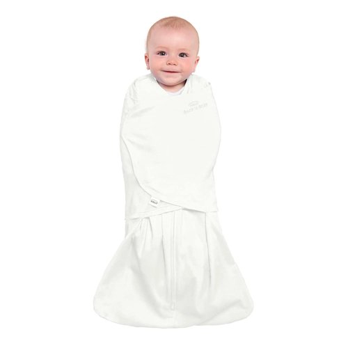 HALO 100% Cotton Sleepsack Swaddle - 3-Way Adjustable Wearable Blanket, TOG 1.5, Cream, Newborn (0-3 Months)