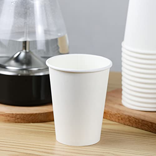 RACETOP 12 oz Disposable Coffee Cups - White Solid, 300 Pack