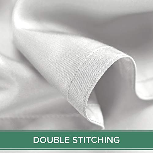 Pure Bamboo Twin XL Bed Sheets Set - Organic Viscose, Soft & Cool, White / Twin XL