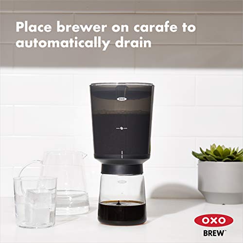 OXO Brew Compact Cold Brew Coffee Maker 24 oz - Small Space, Reusable Filter
