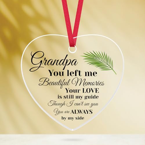 Grandfather Memorial Acrylic Ornament - Sympathy Gift for Loss of Grandpa