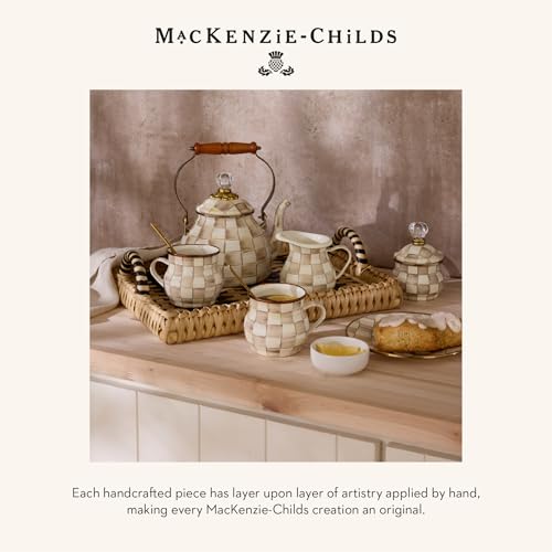 Cork-Back Placemat Set - Brown and White Mocha Check Table Decor - Pack of 4