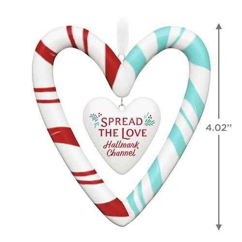 Hallmark Keepsake Christmas Ornament 2024, Hallmark Channel Spread the Love, Porcelain, Family Gifts