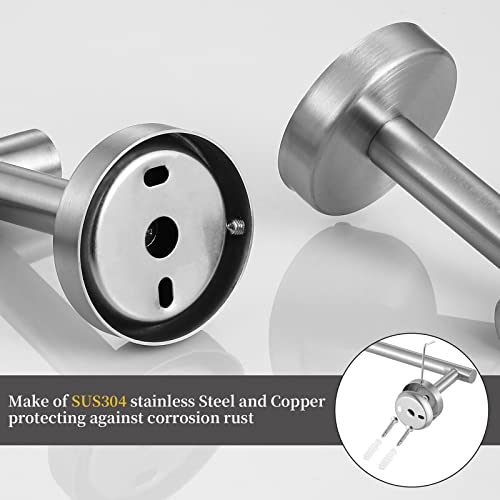 Brushed Nickel Bathroom Hardware Set 10 Pieces - 16 Inch Towel Bar & Accessories