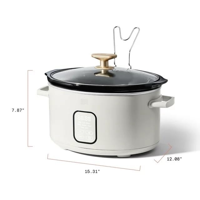 6 Quart Programmable Slow Cooker with 5 Preset Functions and Touch Display