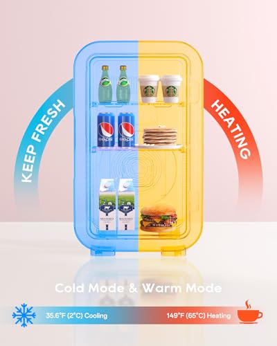 Pink Mini Fridge 6L for Skincare, Cosmetics & Drinks - Portable Cool & Warm