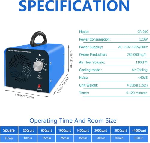 Ozone Generator 280,000mg/h Odor Eliminator - Variation 1
