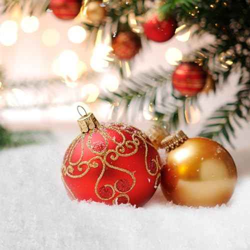 FOIMAS Artificial Snow,Christmas Fake Snow Powder Glitter Dry Snowflake for Christmas Village Craft Winter Decoration Party Supply,100g/3.6oz