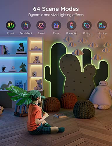 Govee Smart RGB LED Strip Lights 65.6ft Wi-Fi & Voice Control Compatible