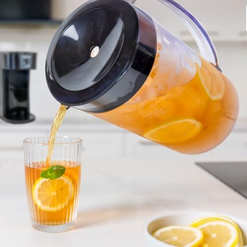 Homecraft Electric Iced Tea Maker for Sweet Tea and Cold Brew Coffee, Double Insulated Pitcher, Black, Small