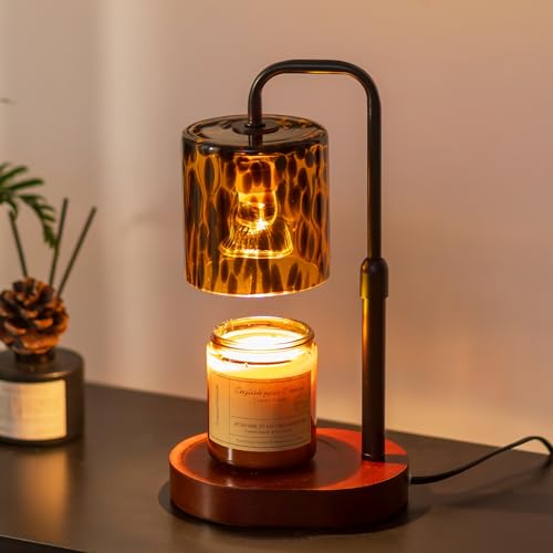 Candeldo Tortoise Shell Candle Warmer Lamp with Timer & Adjustable Height