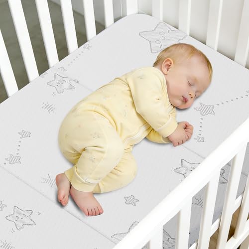 Travel Baby Mattress 38x26x3 Inches - Waterproof & Washable Pack N Play Foam