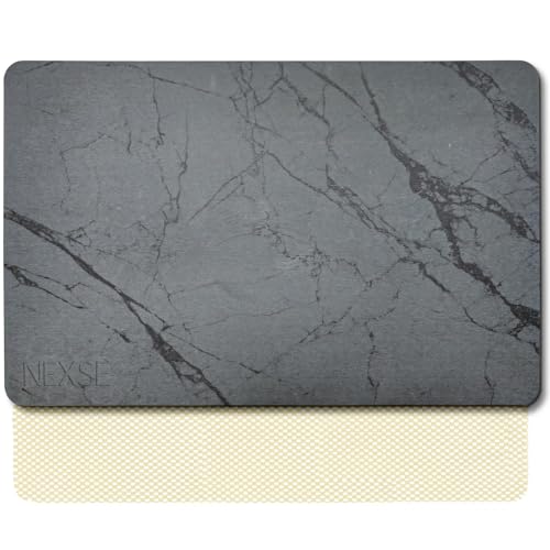 Gray Extra Large Diatomaceous Earth Bath Mat 32x20 Inch Non-Slip Absorbent Shower Mat