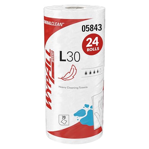 Heavy Duty Cleaning Towels - 24 Rolls, 1680 Sheets, Soft & Absorbent