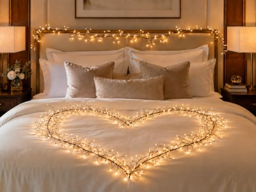 Black Plug-in 752 LED Cluster Fairy String Lights 30.7FT Warm White