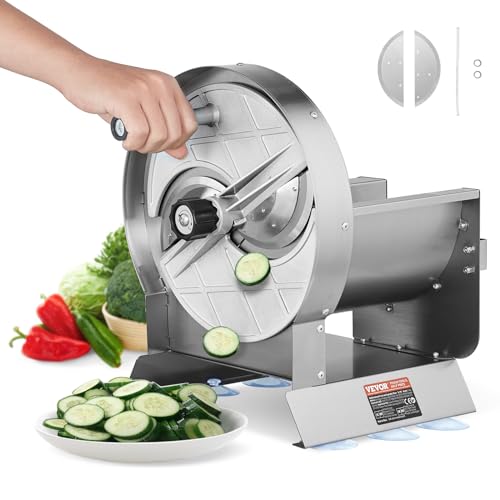 Manual Vegetable Fruit Slicer - Stainless Steel Adjustable Thickness with Spare Blades - Variation of THIS listing
