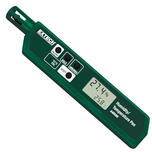 Digital Humidity and Temperature Pen - Compact Indoor Monitor with Dual LCD
