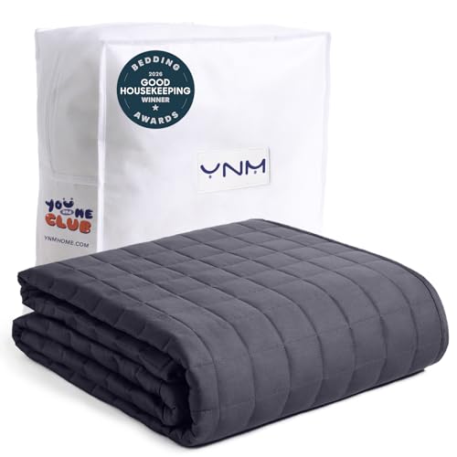 YnM Exclusive Microfiber Dark Grey Weighted Blanket 20lbs, 60x80 inches