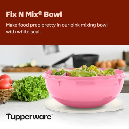 Pink Mixing Bowl 1.7 Gallon - Tupperware Fix-N-Mix Vintage Kitchen Essential