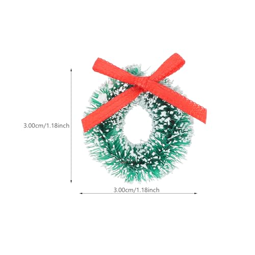 Mini Christmas Wreaths 24pcs Artificial Holiday Decor for Dollhouses & Ornaments