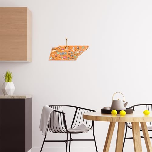 Tennessee Shaped Cutting Board by Totally Bamboo – Tennessee Map Art by Fish Kiss