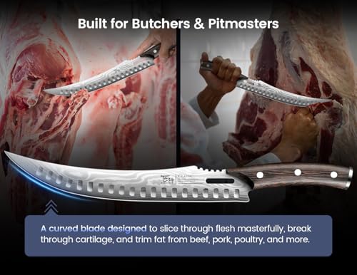 10.5 Inch Carving Knife for Meat Cutting - Butcher & Steak Knife