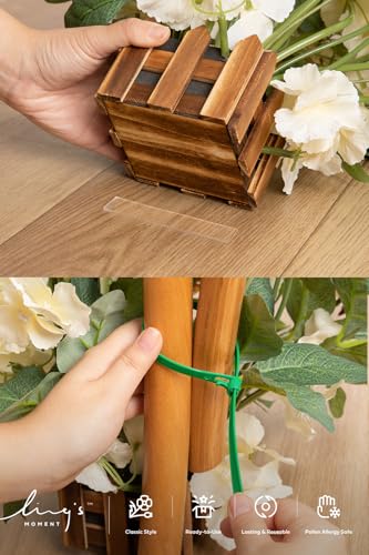 Artificial Fall Wedding Flower Runners - Free-Standing Apricot & Peach Decor