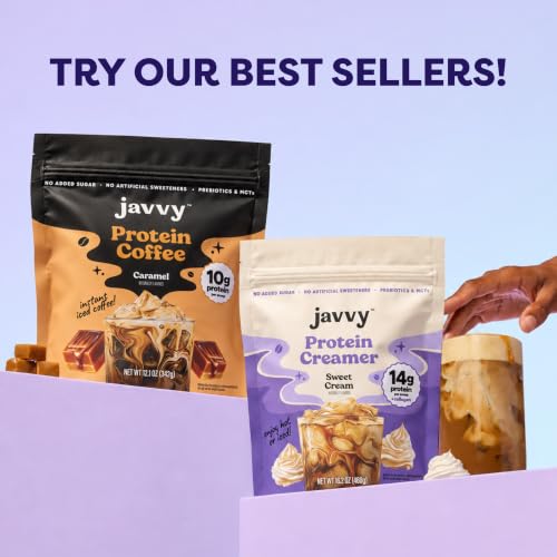 Javy Protein Coffee Caramel Latte 1-Pack, Cold Brew & Iced Coffee Mix