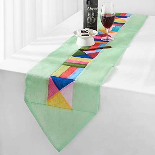 JYHOME Traditional Korean Ramie Table Runner 78 x 11 in - Mint (JY001)