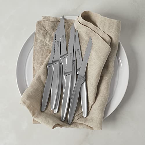 8-Piece Stainless Steel Razor-Sharp Steak Knife Set - Silver, German Engineered