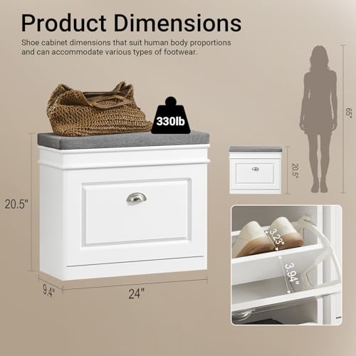 Haotian Small Shoe Cabinet for Entryway