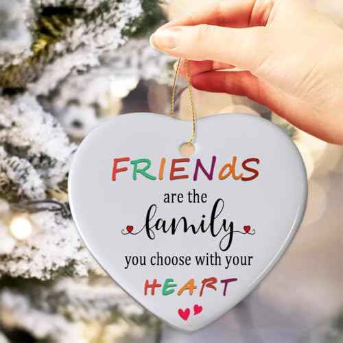 Friends Christmas Ornaments 2025, Friend Ornaments for Women, Friends are The Family We Choose Ornament, Best Friend, Friendship Gifts for Women
