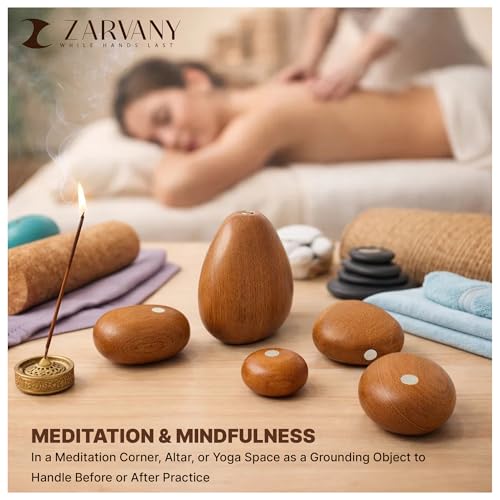 Magnetic Wooden Cairn Sculpture for Desk and Indoor Decor - Zarvany