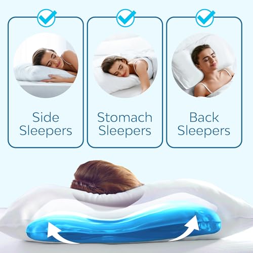 Adjustable Water Pillow for Neck Pain Relief - Single Pack, Side & Back Sleepers