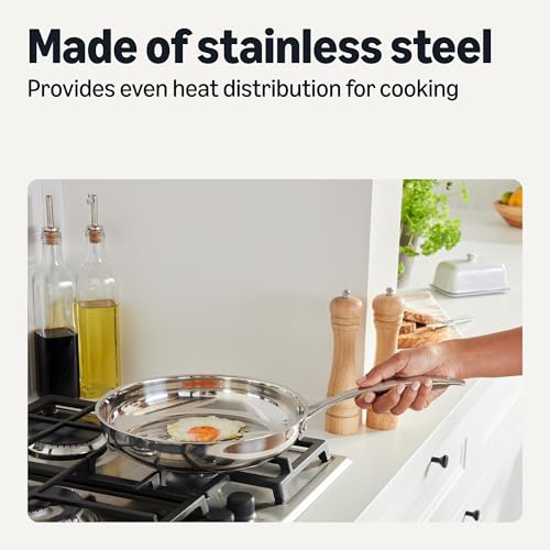Amazon Basics 5-Piece Stainless Steel Cookware Set - All Cooktop Compatible