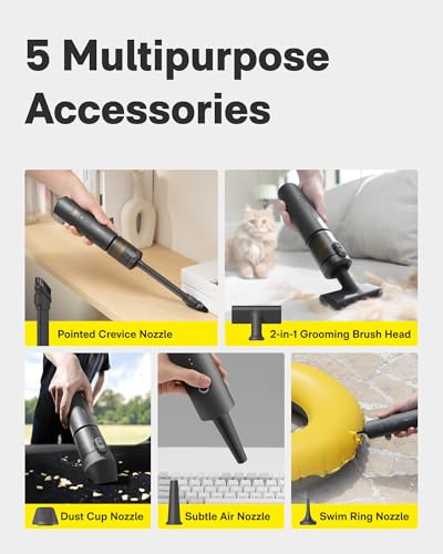 HOTO Cordless Car Vacuum Cleaner 4-in-1 Handheld with Powerful 20,000Pa Suction