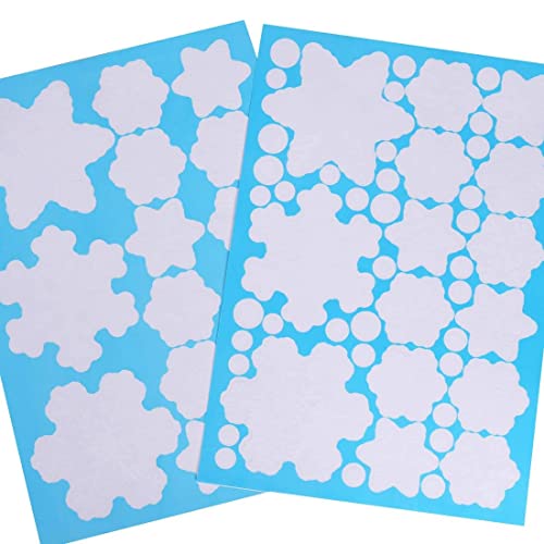 Garma 526pcs 10Sheets Christmas Snowflakes Window Decorations Clings Decal Stickers Ornaments Santa Claus Reindeer Snowman Decals for Xmas Frozen Theme Party Supplies