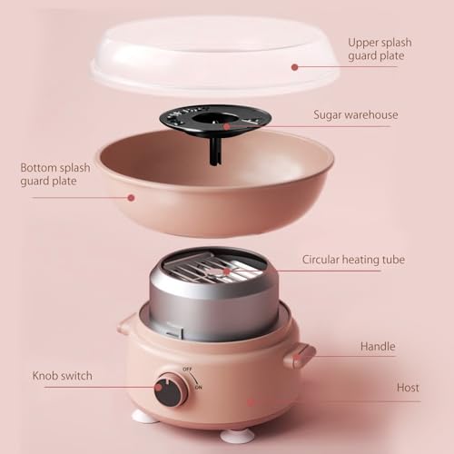 Mini Cotton Candy Machine for Kids & Family with 10 Sticks & Sugar Scoop