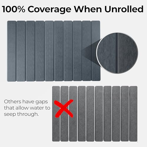 Large Stone Dish Drying Mat for Kitchen Counter - Water Absorbing, Foldable