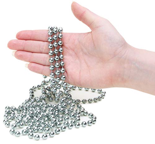 Christmas Concepts 9 Feet Graphite Grey Bead Chain Garlands - Holiday Decor