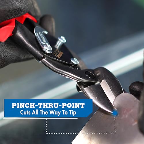 MIDWEST Aviation Snip Set, Left & Right Cut Offset, Tin Snips